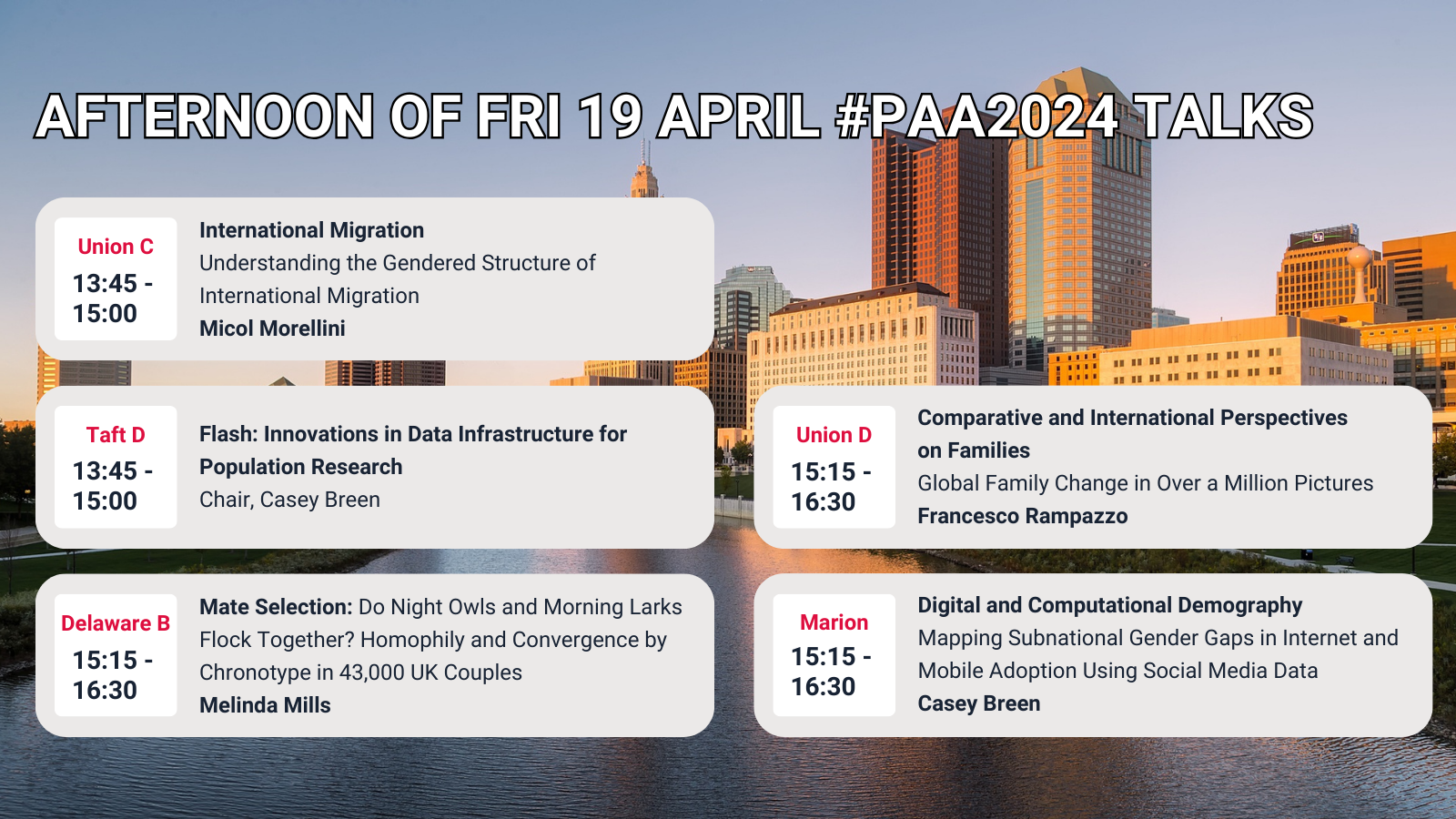 PAA 2024 programme afternoon of Friday 19 April